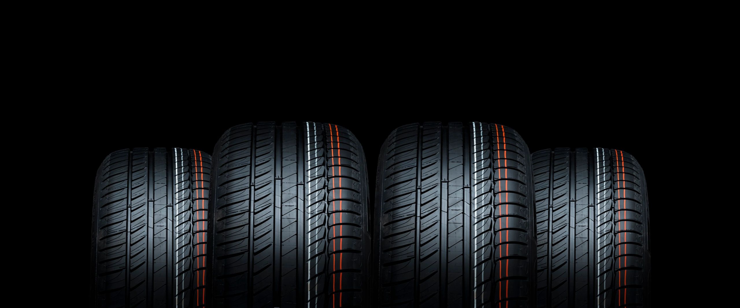 Close-up of new tire tread